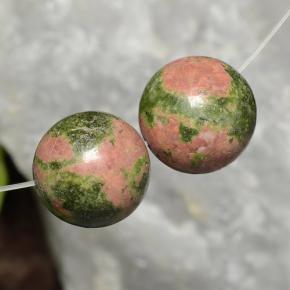 27.78 ctw Multicolor Jasper Gemstones, Jasper Gems in Drilled Sphere Shape for Sale.