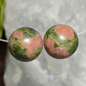 27.78 ctw Multicolor Jasper Stones, Natural Jasper in Drilled Sphere Shape for Sale