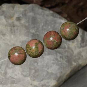 31.99 ctw Multicolor Jasper Stones, Natural Jasper in Drilled Sphere Shape for Sale
