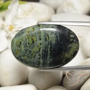 32.54 ct Multicolor Jasper Stone, Natural Jasper in Oval Cabochon Shape for Sale