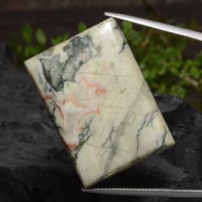 59.34 ct Multicolor Jasper Gemstone, Jasper Gem in Baguette Cabochon Shape for Sale.