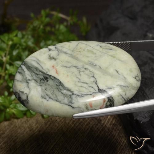 Jasper Gemstone in 41.6 x 31.5 mm Size for Sale, Jasper Stone in Multicolor Color