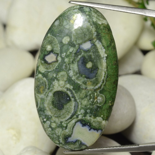 Multicolor Jasper Gem - 28.9ct Oval Cabochon (ID: 471310)