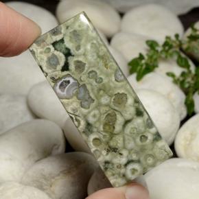 40.89 ct Multicolor Jasper Gemstone, Jasper Gem in Baguette Cabochon Shape for Sale.