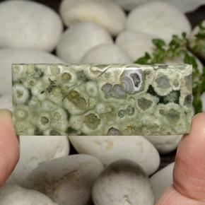 40.89 ct Multicolor Jasper Stone, Natural Jasper in Baguette Cabochon Shape for Sale