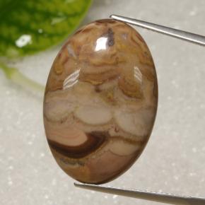 17.61 ct Multicolor Jasper Gemstone, Jasper Gem in Oval Cabochon Shape for Sale.