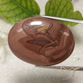 27.53 ct Multicolor Jasper Stone, Natural Jasper in Oval Cabochon Shape for Sale