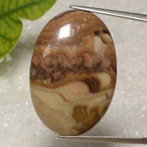 21.62 ct Multicolor Jasper Gemstone, Jasper Gem in Oval Cabochon Shape for Sale.