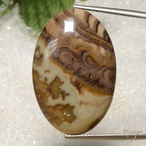 28.34ct Natural Multicolor Jasper, Oval, Opaque, Photo A