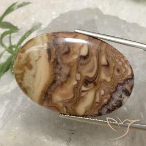 23.33 ct Multicolor Jasper Stone, Natural Jasper in Oval Cabochon Shape for Sale