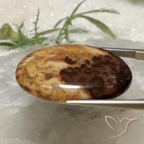 Jasper Gemstone in 33.3 x 22.4 mm Size for Sale, Jasper Stone in Multicolor Color