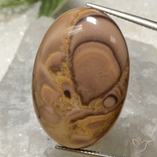 33.76 ct Multicolor Jasper Gemstone, Jasper Gem in Oval Cabochon Shape for Sale.