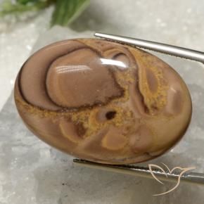 33.76 ct Multicolor Jasper Stone, Natural Jasper in Oval Cabochon Shape for Sale