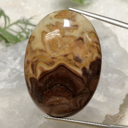 32.92ct Natural Multicolor Jasper, Oval, Opaque