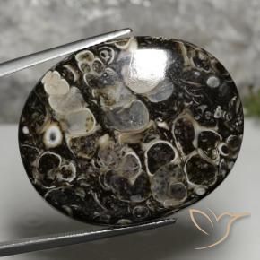 37.36 ct Multicolor Jasper Stone, Natural Jasper in Oval Cabochon Shape for Sale