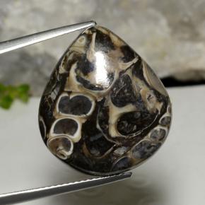 Multicolor Jasper Gem - 17.5ct Pear Cabochon (ID: 471486)