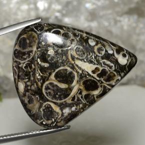 34.34 ct Multicolor Jasper Stone, Natural Jasper in Pear Cabochon Shape for Sale