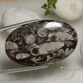 46.02 ct Multicolor Jasper Stone, Natural Jasper in Oval Cabochon Shape for Sale
