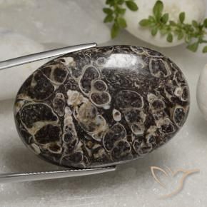 50.37 ct Multicolor Jasper Stone, Natural Jasper in Oval Cabochon Shape for Sale