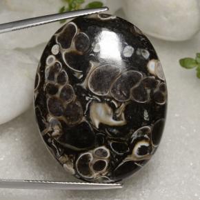 Multicolor Jasper Gem - 44.4ct Oval Cabochon (ID: 472318)