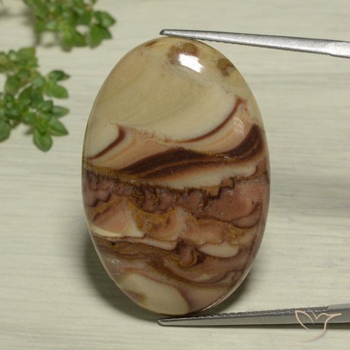 26.20ct Natural Multicolor Jasper, Oval, Opaque