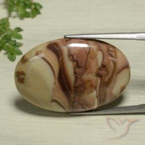 26.20 ct Multicolor Jasper Stone, Natural Jasper in Oval Cabochon Shape for Sale