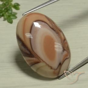 25.95 ct Multicolor Jasper Stone, Natural Jasper in Oval Cabochon Shape for Sale