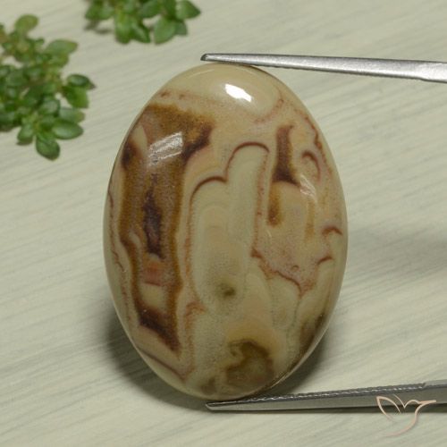 22.89ct Natural Multicolor Jasper, Oval, Opaque