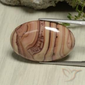 24.05 ct Multicolor Jasper Stone, Natural Jasper in Oval Cabochon Shape for Sale