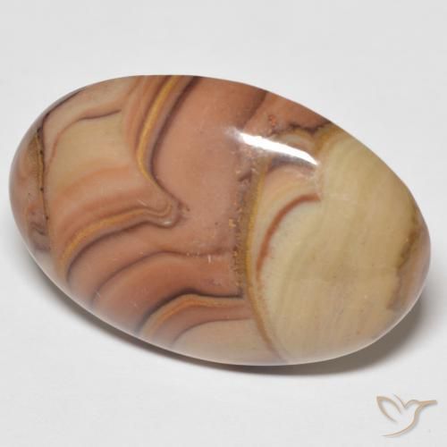 23.68 ct Multicolor Jasper Stone, Natural Jasper in Oval Cabochon Shape for Sale