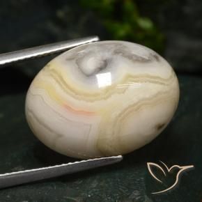 16.46 ct Multicolor Jasper Stone, Natural Jasper in Oval Cabochon Shape for Sale
