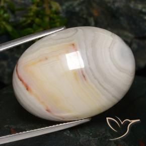 43.88 ct Multicolor Jasper Stone, Natural Jasper in Oval Cabochon Shape for Sale