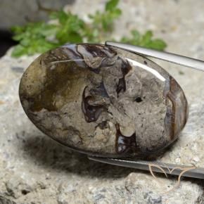 40.67 ct Multicolor Jasper Stone, Natural Jasper in Oval Cabochon Shape for Sale