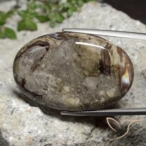 42.92 ct Multicolor Jasper Stone, Natural Jasper in Oval Cabochon Shape for Sale