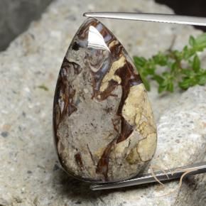37.59 ct Multicolor Jasper Stone, Natural Jasper in Pear Cabochon Shape for Sale
