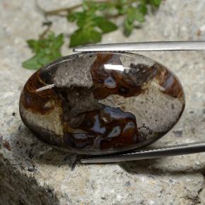 39.19 ct Multicolor Jasper Stone, Natural Jasper in Oval Cabochon Shape for Sale