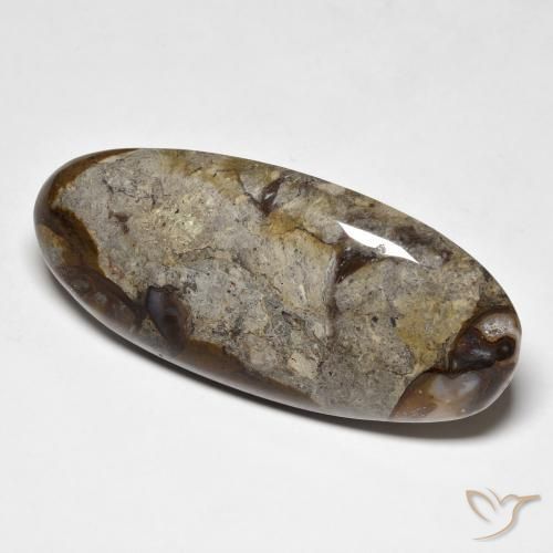 47.35 ct Multicolor Jasper Stone, Natural Jasper in Oval Cabochon Shape for Sale