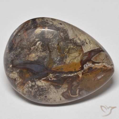 35.91ct Natural Multicolor Jasper, Pear Shape, Opaque