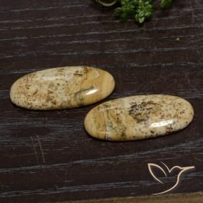 38.86 ctw Multicolor Jasper Stones, Natural Jasper in Oval Cabochon Shape for Sale