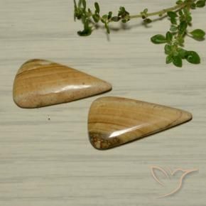 13.78 ctw Multicolor Jasper Stones, Natural Jasper in Pear Cabochon Shape for Sale