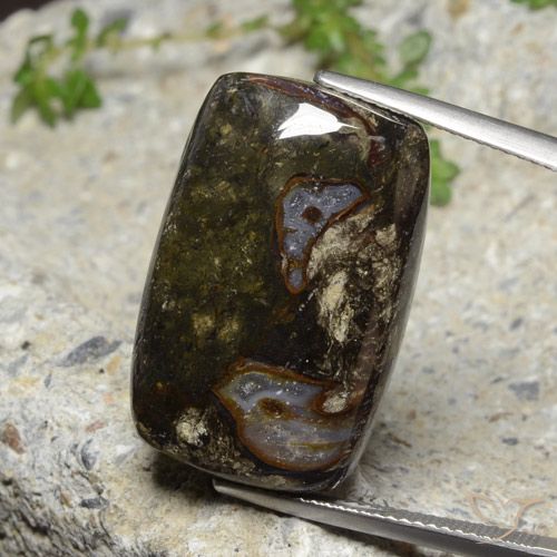 26.54ct Natural Multicolor Jasper, Cushion, Opaque