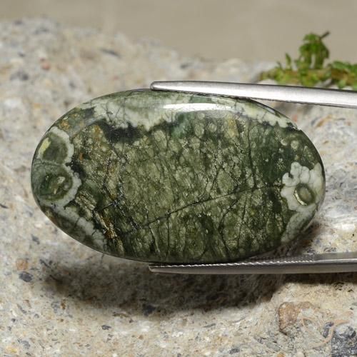 29.99ct Natural Multicolor Jasper, Oval, Opaque