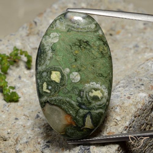 27.42ct Natural Multicolor Jasper, Oval, Opaque