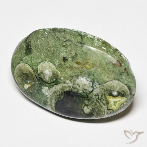 19.43 ct Multicolor Jasper Stone, Natural Jasper in Oval Cabochon Shape for Sale