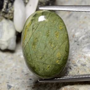 11.38 ct Multicolor Jasper Gemstone, Jasper Gem in Oval Cabochon Shape for Sale.
