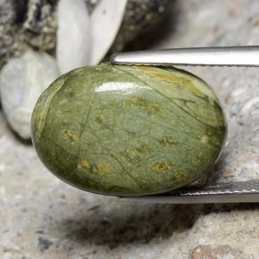11.38 ct Multicolor Jasper Stone, Natural Jasper in Oval Cabochon Shape for Sale