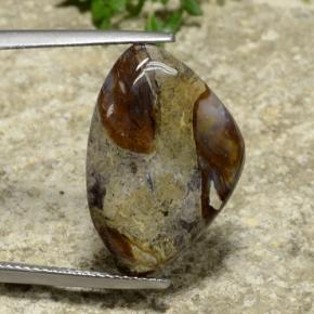 9.97 ct Multicolor Jasper Stone, Natural Jasper in Trillion Cabochon Shape for Sale