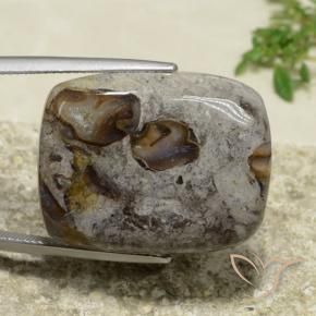 31.55 ct Multicolor Jasper Stone, Natural Jasper in Cushion Cabochon Shape for Sale
