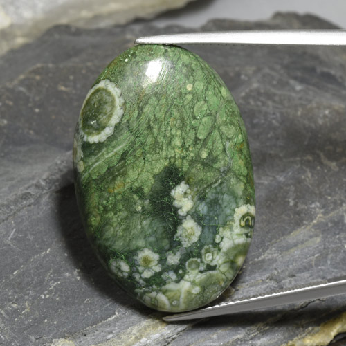 Multicolor Jasper Gem - 23.3ct Oval Cabochon (ID: 478281)