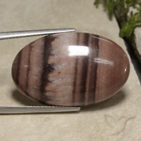 24.78 ct Multicolor Jasper Stone, Natural Jasper in Oval Cabochon Shape for Sale